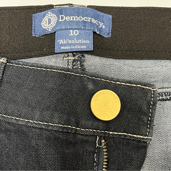 Democracy Ab-Solution Ankle Skimmer Indigo Denim Skinny Jeans Size 10 - Picture 5 of 6